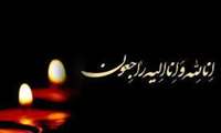 مصیبت وارده را به همکار گرامی تسلیت عرض نموده